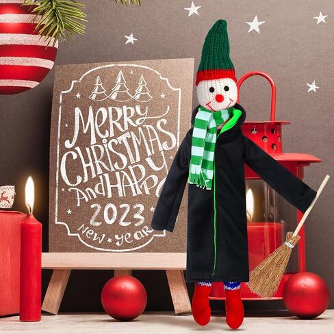 Libima 6 Pcs Christmas Doll Clothes Accessories Halloween Wizard Clothes Wizard Robe and Broom Doll Costume in Saudi Arabia