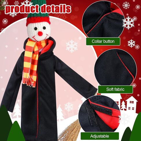 Libima 6 Pcs Christmas Doll Clothes Accessories Halloween Wizard Clothes Wizard Robe and Broom Doll Costume in Saudi Arabia