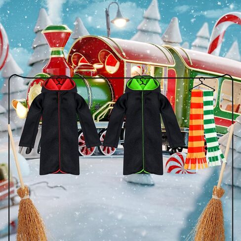 Libima 6 Pcs Christmas Doll Clothes Accessories Halloween Wizard Clothes Wizard Robe and Broom Doll Costume in Saudi Arabia
