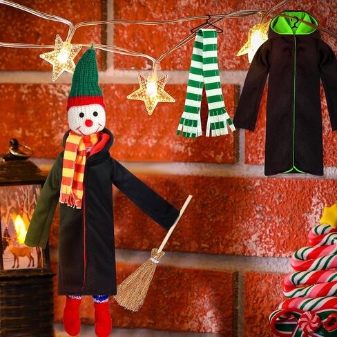 Libima 6 Pcs Christmas Doll Clothes Accessories Halloween Wizard Clothes Wizard Robe and Broom Doll Costume in Saudi Arabia