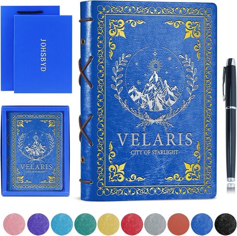Velaris City of Starlight Faux Leather Journal Velaris City of Starlight Book غلاف Bookish Gift for Book Bookworm Gift Acotar Velaris Book ، 320 Pages Journal Notebook مع Pen ، 1 Pack Black A5 (Velaris Black) in Saudi Arabia