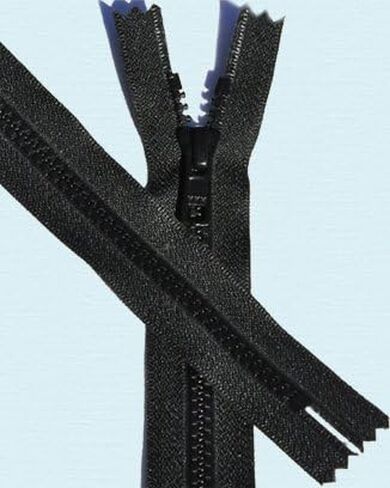YKK® 7" Black Vislon Zipper ~ YKK #5 Molded Plastic ~ Closed Bottom ~Outdoor Gear, Apparel, Luggage, Sporting Goods in Saudi Arabia