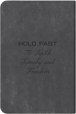 Hold Fast Kerusso Notebook With 191 Lined Journal Pages, 5.75 x 8.5 Inch Faux-Leather Cover, Grey Embossed American Flag in Saudi Arabia