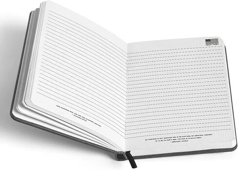Hold Fast Kerusso Notebook With 191 Lined Journal Pages, 5.75 x 8.5 Inch Faux-Leather Cover, Grey Embossed American Flag in Saudi Arabia