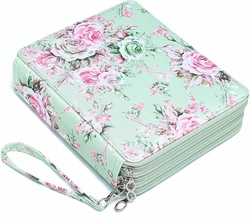 Youngcol 120 فتحات قلم رصاص ملون Color Color Pencil Organizer Storage Marcing Capers Pencys ، Green Rose in Kuwait