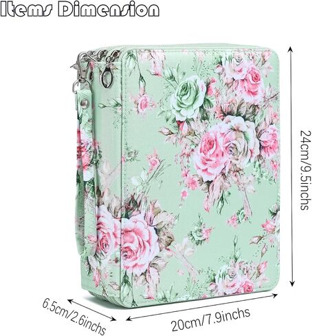 Youngcol 120 فتحات قلم رصاص ملون Color Color Pencil Organizer Storage Marcing Capers Pencys ، Green Rose in Kuwait