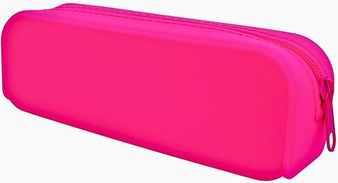 Pencil Case Pouch. Includes 3 Surprise Snap On Charms. Ideal for School Supplies, Arts and Crafts, Makeup Bag, Beach and Pool Day Essentials - Great for Boys and Girls (Light Blue) in Saudi Arabia