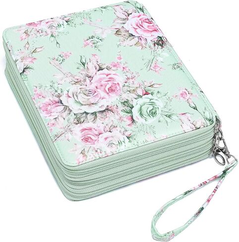 Youngcol 120 فتحات قلم رصاص ملون Color Color Pencil Organizer Storage Marcing Capers Pencys ، Green Rose in Kuwait