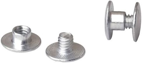 Trubind Aluminium Chicago Screw and Post Sets | 3/16 بوصة الطول بعد | 3/16 بوصة بعد القطر | بلون الفضة | 100 مسامير و 100 وظيفة in Kuwait