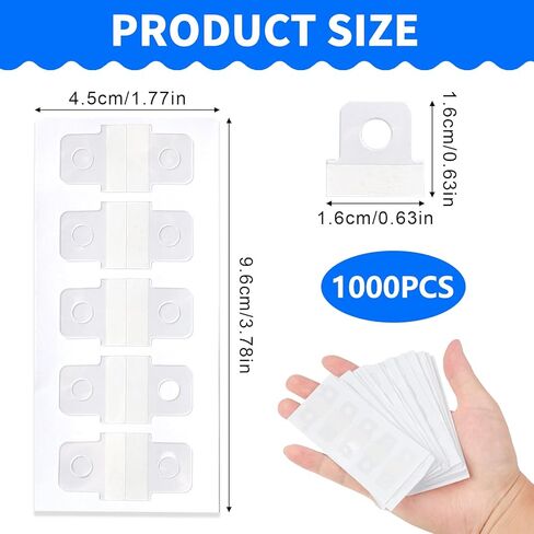 300 Pcs Sturdy Ring Binder Stickers, Clear Self-Adhesive Hole Reinforcement Tabs for Documents, Photos, Postcards - Heavy Duty Plastic Hanging Tabs for Office, School, and Retail Display Organizer in Kuwait