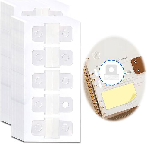300 Pcs Sturdy Ring Binder Stickers, Clear Self-Adhesive Hole Reinforcement Tabs for Documents, Photos, Postcards - Heavy Duty Plastic Hanging Tabs for Office, School, and Retail Display Organizer in Kuwait