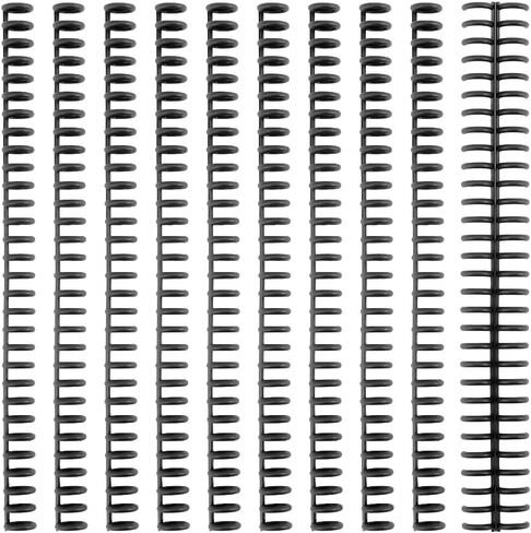 GORGECRAFT 12Pcs Binding Combs Spines 30 Rings Black Plastic Coil Machine Wire Twin Spiral Trimmable Book Binder Adding Pages for Teacher Student Document Notebook File Making 1/2 Inch in Saudi Arabia