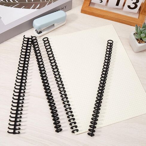 GORGECRAFT 12Pcs Binding Combs Spines 30 Rings Black Plastic Coil Machine Wire Twin Spiral Trimmable Book Binder Adding Pages for Teacher Student Document Notebook File Making 1/2 Inch in Saudi Arabia
