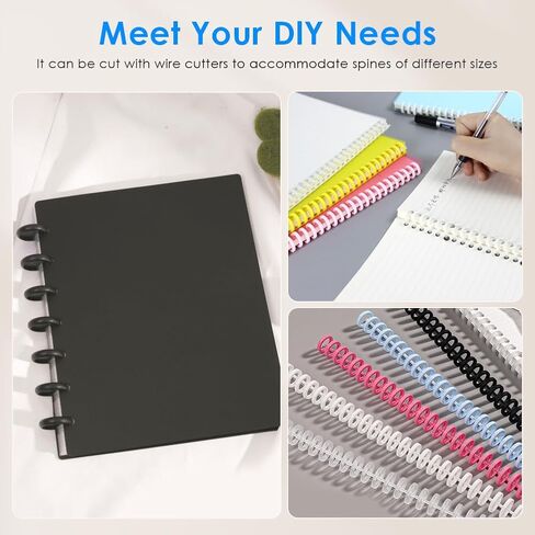GORGECRAFT 12Pcs Binding Combs Spines 30 Rings Black Plastic Coil Machine Wire Twin Spiral Trimmable Book Binder Adding Pages for Teacher Student Document Notebook File Making 1/2 Inch in Saudi Arabia
