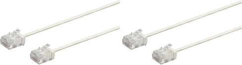 Monoprice Cat6 Ethernet Patch Cable - Snagless, 550MHz, UTP, 32AWG, 0.5 Feet, White - Micro SlimRun Series in Kuwait