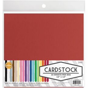 Crafting Cardstock, 22 Solid-Color Choices, 230g. 12" x 12" Inch, 10 Premium Sheets (Deep Green) in Saudi Arabia