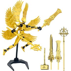 (Assembly Completed) 3D Printed T13 Action Figure 5.54-inch Dummy Titan 13 Action Figure with 9 Types of Weapons and 5 Types of Hands,，Lucky 13 (Golden) in Saudi Arabia