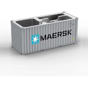 Desk Organizer, Pen Pencil Holder, Business Name Cards Holder, Shipping Container Model Storage Box, Secret Storage Box with Multiple Compartments Office Supplies Multi-function (MAERSK) in Kuwait