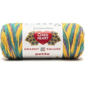 Red Heart All in One Granny Square Petite Boppin Yarn - 3 Pack of 250g/8.8oz - 100% Acrylic - #4 Worsted (Medium) - 440 Yards - Knitting/Crochet in Kuwait