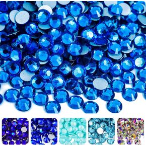 Blinginbox Non Hotfix Glass Rhinestones for DIY Crafts Phone Shoes ، DERDACT DRINGE 288PCS (6.4-6.6mm) SS30 CAPRI Blue in Kuwait