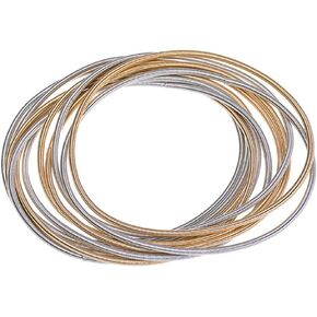 Spring Bracelet,Retractable Carbon Steel Wire Spiral Spring Bracelet Bracelet String Spring Bracelet Stackable Coil DIY Spring Bracelet, 1.7mm/ 0.07in in Saudi Arabia