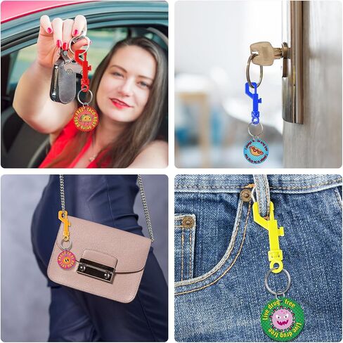 36 Pcs Red Ribbon Week Drug Free Backpack Clip Keychains Red Ribbon Week Awareness Backpack Clip for Anti Drugs Campaigns Events School Supplies Support Groups Fundraisers in Saudi Arabia