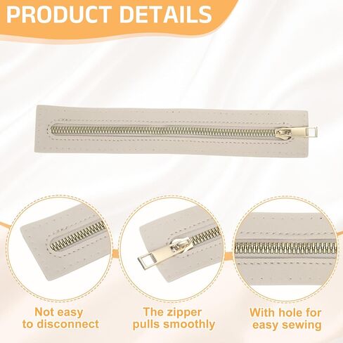 uxcell PU Leather Zipper, 9.3"x1.7" Sewing Coil Bulk Zipper Frame Replacement for Crochet Handbag Purse Shoes Jeans DIY Craft Accessories, Brown in Saudi Arabia