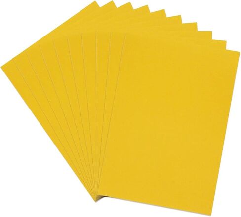 Sonjade Scrapbook Supplies Colored Cardstock Poster Board Crafts Construction Paper, 10 Sheets, 10 x 14.5 Inch, Medium Yellow in Saudi Arabia