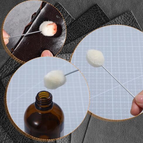 Mabor 10pcs Wool Daubers لصبغ الجلود ، قضيب فرشاة الكرة الصوف Dauber in Saudi Arabia