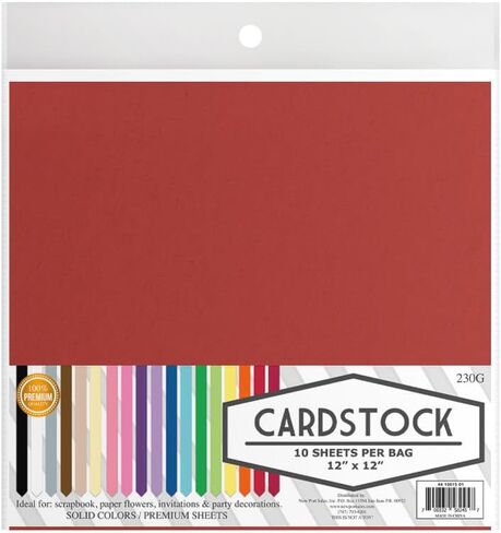 Crafting Cardstock, 22 Solid-Color Choices, 230g. 12" x 12" Inch, 10 Premium Sheets (Deep Green) in Saudi Arabia