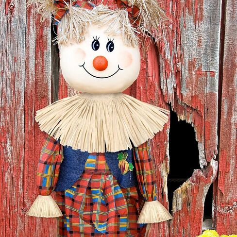 5 Pieces Scarecrow Straw Kit Paper Scarecrow Costume Accessories Neck Arm and Ankle Ties for Party Accessory Halloween Decoration in Saudi Arabia