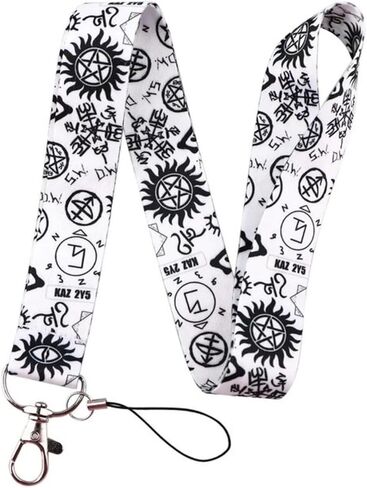 Pinstant Supernatural TV Show Fantasy Horror Drama Magic Pentagram Kaz 2Y5 17.7 "Neck Lanyard Keychain Quain Badge Scirmplic in Saudi Arabia