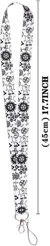 Pinstant Supernatural TV Show Fantasy Horror Drama Magic Pentagram Kaz 2Y5 17.7 "Neck Lanyard Keychain Quain Badge Scirmplic in Saudi Arabia
