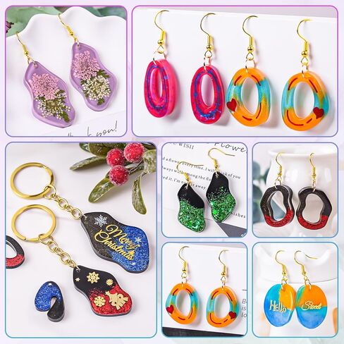 راتنج يودوويو قرط القالب ، 2pcs قوالب المجوهرات من صنع المجوهرات ، وأشكال هندسية غير منتظمة أقراط صب القالب ، قوالب سيليكون مجوهرات الإيبوكسي ديي للمتلازمة ، أقراط ، قلادة ، مفاتيح مفاتيح in Saudi Arabia