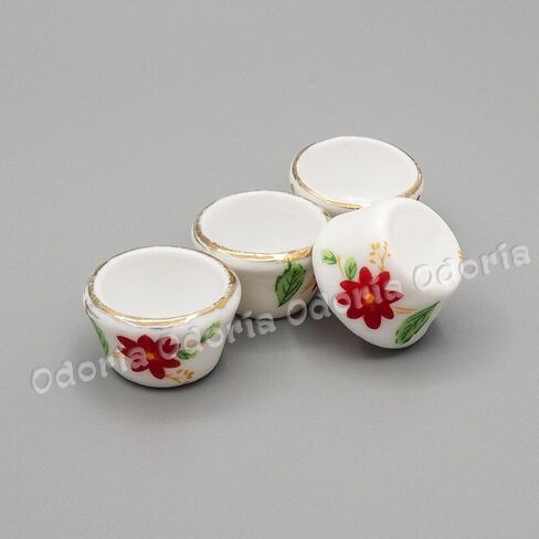 Odoria 1/12 Miniature Bowls 4Pcs Dollhouse Decoration Accessories in Saudi Arabia