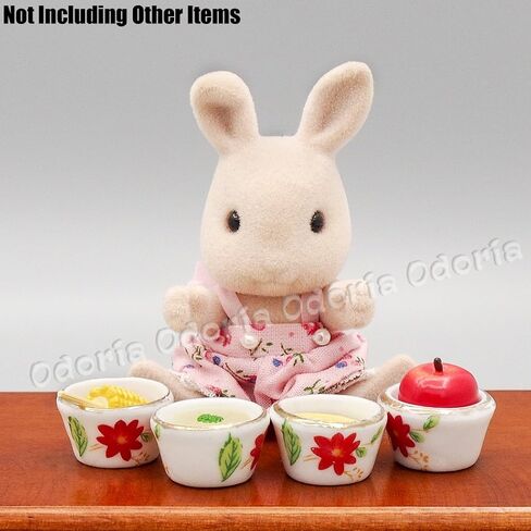 Odoria 1/12 Miniature Bowls 4Pcs Dollhouse Decoration Accessories in Saudi Arabia