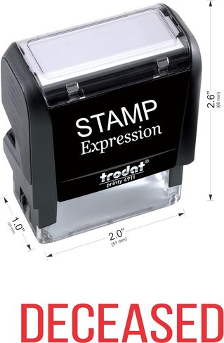 Stampexpression - طابع مطاطي للمكتب المتوفى - الحبر الأحمر (A -5252) in Kuwait