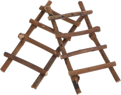 Besportble Rattan Mini Ladders مجموعة من 2 لديكور حديقة جنية ديكور ديكور وملحقات منزل مصغرة in Kuwait