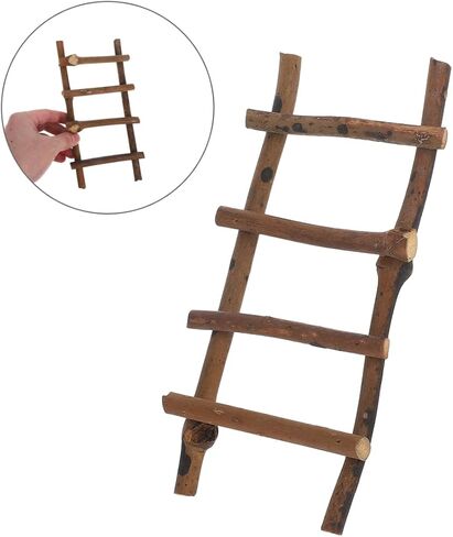 Besportble Rattan Mini Ladders مجموعة من 2 لديكور حديقة جنية ديكور ديكور وملحقات منزل مصغرة in Kuwait