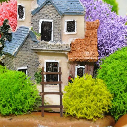 Besportble Rattan Mini Ladders مجموعة من 2 لديكور حديقة جنية ديكور ديكور وملحقات منزل مصغرة in Kuwait