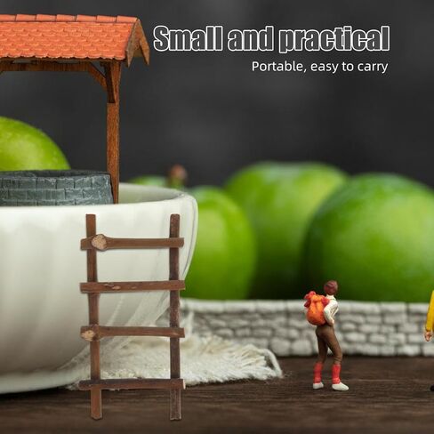 Besportble Rattan Mini Ladders مجموعة من 2 لديكور حديقة جنية ديكور ديكور وملحقات منزل مصغرة in Kuwait