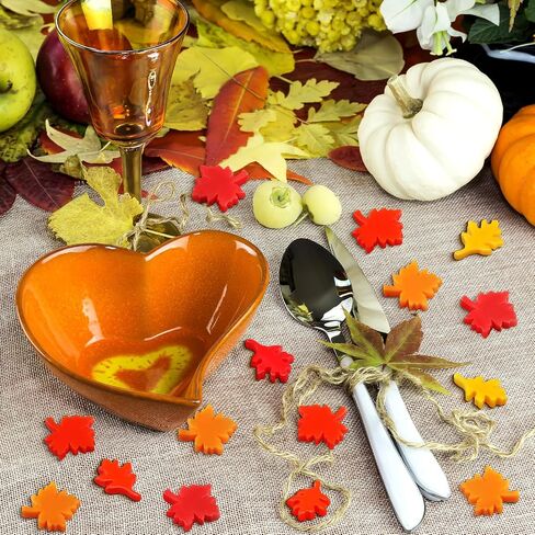 Wesiti 120 PCS Mini Fall Decorations Resin Maple Leaf for Crafts Fall Vase Filler Dollhouse Minyty Tiny Maple Leaves for DIY Fairy Garden Micro Micro in Saudi Arabia