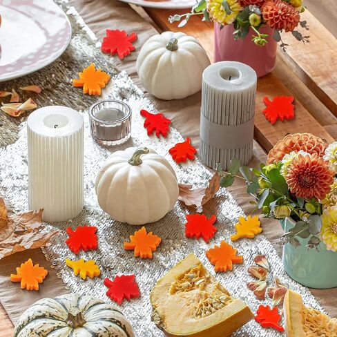 Wesiti 120 PCS Mini Fall Decorations Resin Maple Leaf for Crafts Fall Vase Filler Dollhouse Minyty Tiny Maple Leaves for DIY Fairy Garden Micro Micro in Saudi Arabia
