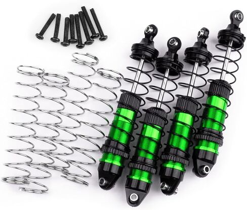 4PCS Aluminum Front Rear Shock Absorber RC Damper for Losi 1/18 Mini LMT 4X4 Brushed Monster Truck RTR Upgrade Parts (Green) in Saudi Arabia