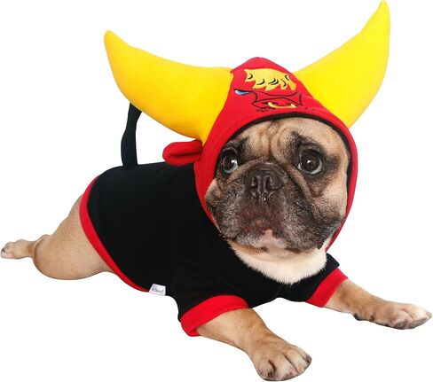 iChoue French Bulldog Ladybug Ladybird Lady Bug Caterpillar Insect Halloween Costumes Hoodies Sleeveless Clothes Outfits Cosplay Shirts for Dogs Frenchie Pug Boston Puppy - Black Red, Medium in Kuwait
