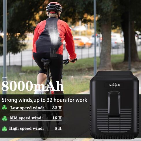 ترقية مروحة مشبك الخصر، مروحة يمكن ارتداؤها، مروحة جسم شخصية محمولة، قوية 8000 مللي أمبير في الساعة، مروحة تبريد ومنع ضربات الحرارة تصل إلى 23 ساعة (رمادي / 8000 مللي أمبير في الساعة) in Kuwait