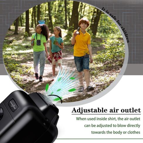 ترقية مروحة مشبك الخصر، مروحة يمكن ارتداؤها، مروحة جسم شخصية محمولة، قوية 8000 مللي أمبير في الساعة، مروحة تبريد ومنع ضربات الحرارة تصل إلى 23 ساعة (رمادي / 8000 مللي أمبير في الساعة) in Kuwait