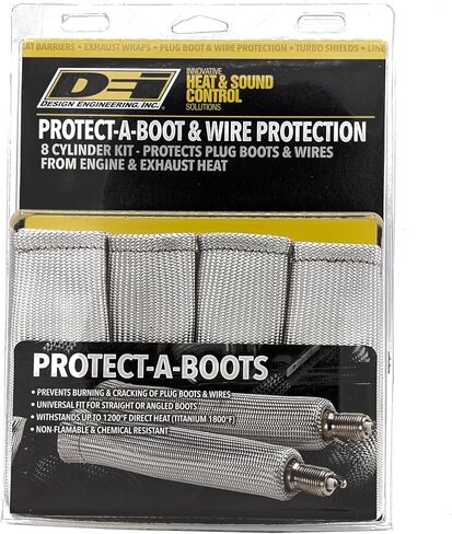 Design Engineering 010551 Protect-A-Boots Silver Angled Spark Plug Boot Protector Sleeves (Pack of 2) in Saudi Arabia
