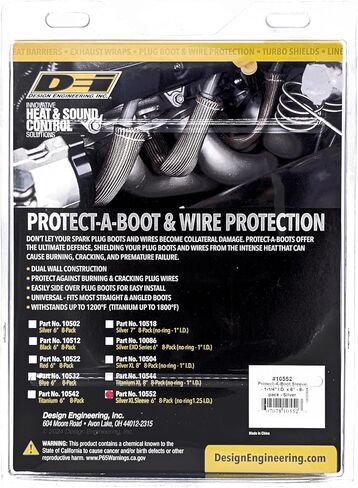 Design Engineering 010551 Protect-A-Boots Silver Angled Spark Plug Boot Protector Sleeves (Pack of 2) in Saudi Arabia