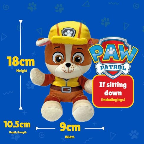 Ty - Paw Patrol Collection, Rubble, All The Heroes of The Puppy Squad in Floppy Version, Soft Plush to Collect, Gift Idea for Young and Old - 20 cm - T44020 in Saudi Arabia